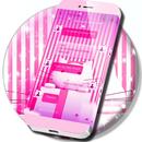 Cute Pink Kitty SMS Theme APK
