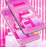 Cute Kitty Pink SMS Theme ảnh chụp màn hình 1