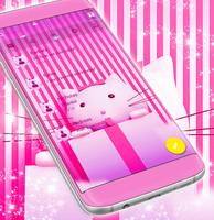 Cute Kitty Pink SMS Theme ảnh chụp màn hình 2