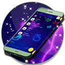 SMS Neon Butterfly Theme-APK