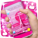 Paris Pink City SMS Theme APK