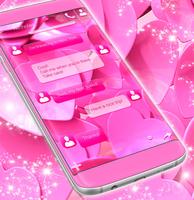 Pink Love SMS Theme capture d'écran 2
