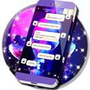 怖いネオンの頭蓋骨のSMS APK