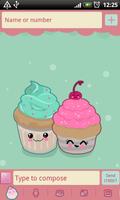 GO SMS Pro Sweet Cupcake Theme capture d'écran 2