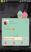 GO SMS Pro Sweet Cupcake Theme capture d'écran 3