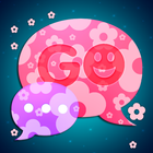 GO SMS Pink Floral Theme icône