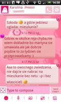 GO SMS Pink Floral Theme اسکرین شاٹ 3