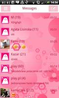 GO SMS Pink Floral Theme پوسٹر