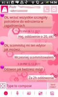 GO SMS Pink Floral Theme capture d'écran 1