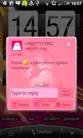 GO SMS Pink Floral Theme اسکرین شاٹ 2