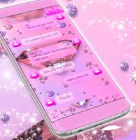 Pink Diamond Sms Theme capture d'écran 3