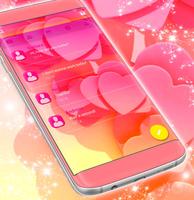 Pink Hearts SMS Theme poster