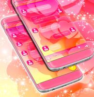 Pink Hearts SMS Theme screenshot 1