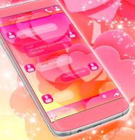 Pink Hearts SMS Theme screenshot 2