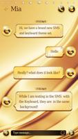 (FREE) GO SMS PURE GOLD THEME screenshot 2