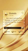 (FREE) GO SMS PURE GOLD THEME スクリーンショット 3