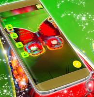 Red Butterfly SMS Theme скриншот 2