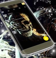 Thème 3D Skull SMS capture d'écran 2