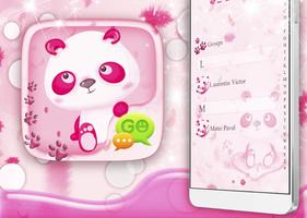 Pink Pandas SMS Theme syot layar 2