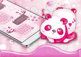 Pink Pandas SMS Theme تصوير الشاشة 3