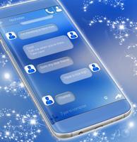 Tema de SMS Azul captura de pantalla 2