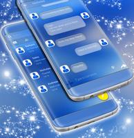 Tema de SMS Azul captura de pantalla 3