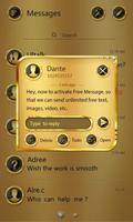 (FREE) GO SMS GOLD THEME スクリーンショット 3