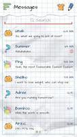 (FREE) GO SMS KID DOODLE THEME تصوير الشاشة 1