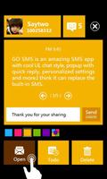 1 Schermata GO SMS PRO WP8 Popup ThemeEX