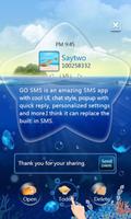 GO SMS Pro OceanStar Popup ThX capture d'écran 1