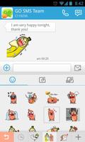 GO SMS Pro Bobo&Banana Sticker screenshot 1