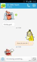 GO SMS Pro Bobo&Banana Sticker screenshot 2