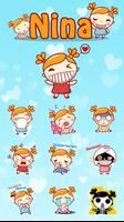 (FREE) GO SMS NINA STICKER poster