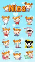 (FREE) GO SMS NINA STICKER تصوير الشاشة 1