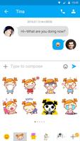 (FREE) GO SMS NINA STICKER capture d'écran 2