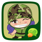 (FREE) GOSMS ARMY GIRL STICKER icône