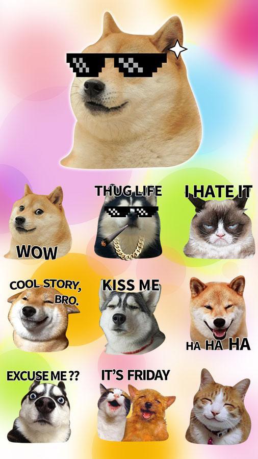 Free Go Sms Doge Meme Sticker Fur Android Apk Herunterladen