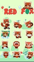 (FREE) GO SMS RED FOX STICKER 스크린샷 1