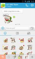 GO SMS Pro Pudding&Bread Stick captura de pantalla 1