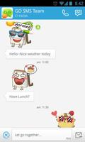 GO SMS Pro Pudding&Bread Stick captura de pantalla 2