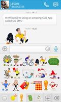 GO SMS PRO SOCCER STICKER 截图 1