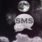 Lua noturna GO Tema SMS ícone