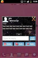 GO SMS Theme Galaxy 2 اسکرین شاٹ 2