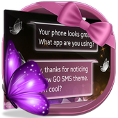 Crystal Butterfly SMS icon