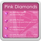 Pink Diamonds for GO SMS biểu tượng