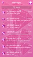 Pink Diamonds for GO SMS ảnh chụp màn hình 1