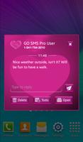 Pink Love HD for GO SMS স্ক্রিনশট 1