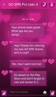 Pink Love HD for GO SMS اسکرین شاٹ 3