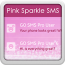 Pink Sparkle for GO SMS APK