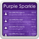 Purple Sparkle for GO SMS APK